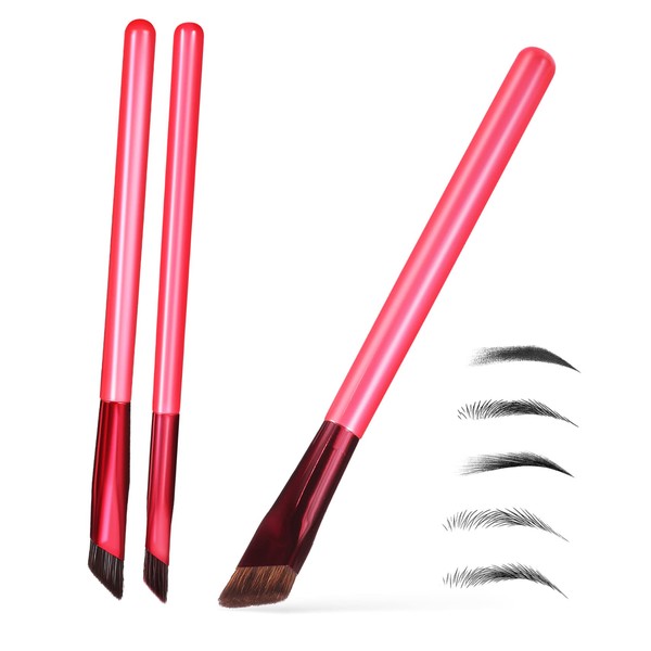 minkissy 3 Pcs Wild Eyebrow Brush Angled Eyebrow Brush Cosmetics