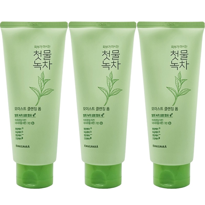 Kwalilnara First Water Green Tea Moist Cleansing Foam 180g x