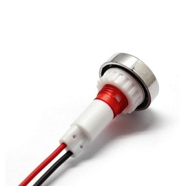 MACHSWON 4pcs 230V AC LED K01A Power Indicator Dash Panel Pilot Indicator Light Red 10mm Warning Light Indicator Lamp