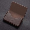 Blue Pu Leather Business Card Case Magnetic Name Card Holder