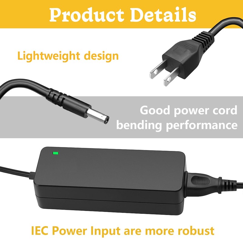 VOQIGTE 19V 3.42A Power Supply Adapter Compatible with Beelink SER5