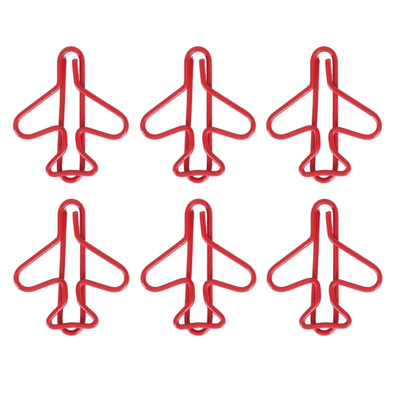 100Pcs Plane Shaped Paper Clips Cute Anti Slip Multipurpose for