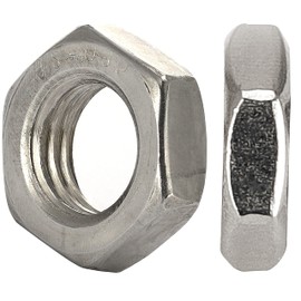 OPIOL QUALITY® Hex Nuts Low Shape DIN 439 M8 Made of Stainless Steel A2 V2A (Pack of 50) Flat Nuts Nut Half Nuts Lock Nuts