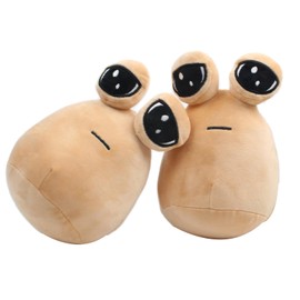 BULINGNA Cute Pou Plush, Cartoon Stuffed Animal Toy Alien Pou Plush Doll Game Plushies, Birthday Gift for Child Adult (2Pcs, 8.66 Inches)