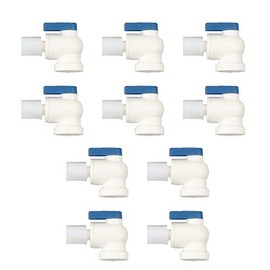 1/4" Tank Ball Valve For Reverse Osmosis and Water Purification Systems Pressurized Water Storage Tank valve 1/4" Female NPT x 1/4" OD tube Connect, Qty 10 pcs Compression Connect type