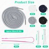12PCS Drawstring Cord Replacement​, Black/White/Grey/Deep Blue,1.3m /4.27ft