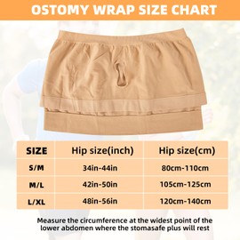 JDVBDNK Ostomy Support Garments, Hernia Support Garments, Ostomy Bag Covers for Women, Ostomy Wrap to Secure Colostomy Bags(Beige,S)