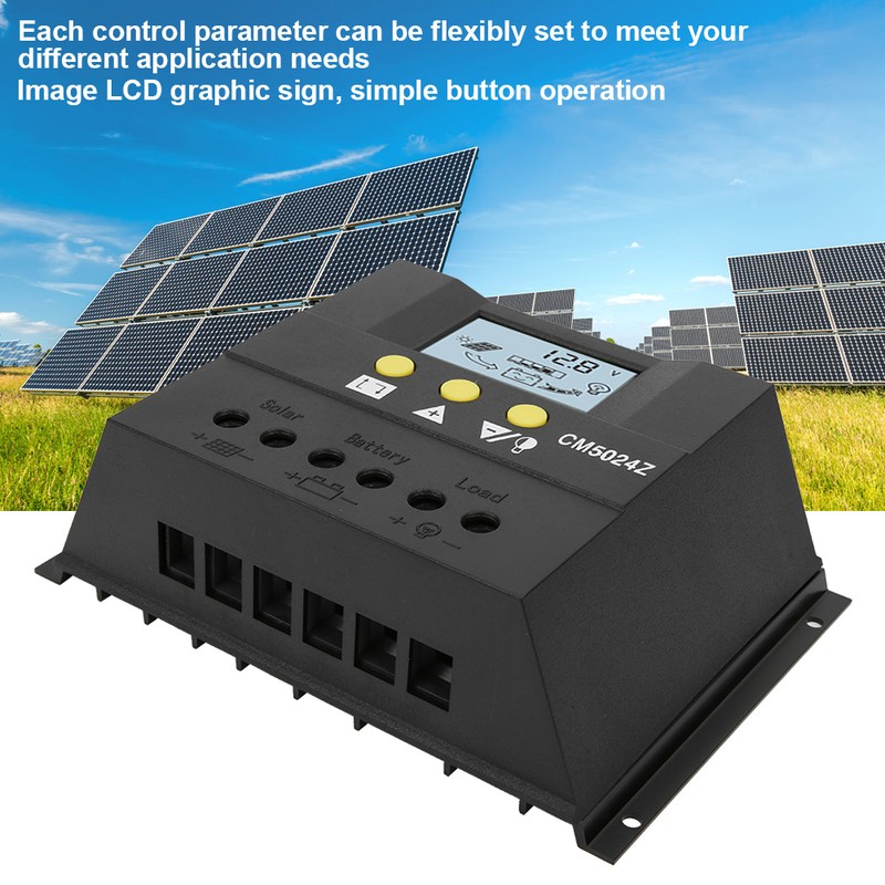 Solar Charge Controller PWM Charger Regulator with Temperature Sensor CM5024