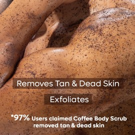 mCaffeine Naked and Raw Coffee Body Scrub - Body Wash Treats Ingrown Hair - Body Exfoliator Softens Skin - Coconut - All Skin Types - 55 g