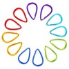 Top-spring Colorful Plastic Shower Curtain Hooks Rings - 12 Pcs