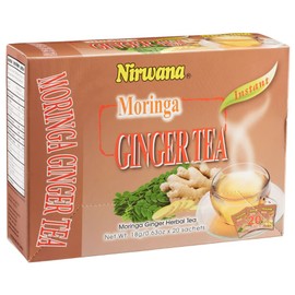 Moringa Ginger Tea – Herbal Blend with Spices & Botanicals – Refreshing Loose Leaf & Tea Bags for Daily Wellness