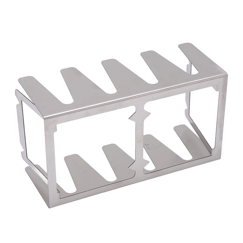 BBQ Skewer Rack Lightweight Portable Sturdy Structure Stainless Steel Wear