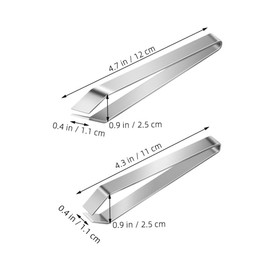 DECHOUS 2pcs Stainless Steel Kitchen Tweezers Set Flat Angled Fish Bone Pliers Pork Hair Remover Precision Tool for Home Cooking Ergonomic Grip for Deboning Poultry Duck Chicken Meat