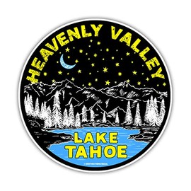Lake Tahoe Sticker Decal Heavenly Valley 3" Indoor Or Outdoor Vinyl Skiing Made In America California Nevada CA NV