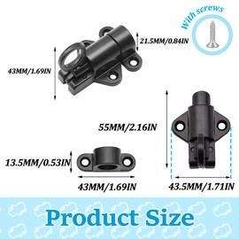 CEEYSEE Pack of 4 Automatic Locking Door Latch Aluminium Alloy Spring Lock with 16 Screws for Gate, Window, Bathroom (Black MK)