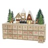 PIONEER-EFFORT Wooden Advent Calendar with LED Lights, 24 Drawers Countdown