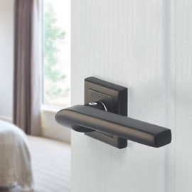 Yale Square Door Handle 7 Black Siena Euro Cylinder Passage