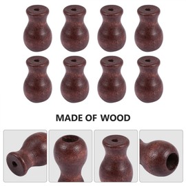 Artibetter 6pcs Wood Cords Tassels, Window Blinds Shades Cord Tassel, Wooden Hanging Ball Pull Cord Knobs Drops Pull End for Roman Shades Curtain Drawstring Tassels