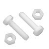 Piutouyar 20 Pair M6x25mm White Nylon Hex Bolts Plastic Hex