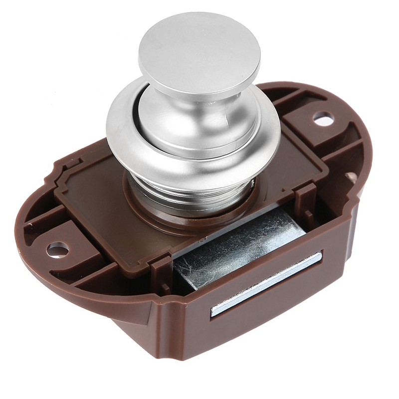 Boat Cabinet Drawer Push Lock Zinc Alloy Handle Button Lock
