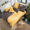 Erwin Müller Satin Cushion Cover, Cushion Cover, 100% Cotton, Yellow/Anthracite,