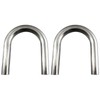 BRIGHTZ CUR-PIPE-039-2PC 38Φ 180° Stainless Steel Bending Pipe 0.05 in