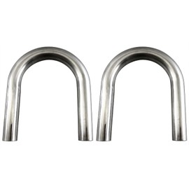 BRIGHTZ CUR-PIPE-039-2PC 38Φ 180° Stainless Steel Bending Pipe 0.05 in (1.2 mm) Thickness 2PC 38 Pie 38 Diameter 180°