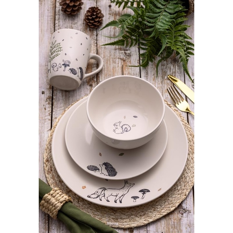 Price & Kensington Woodland Set of 4 Mugs 330ml
