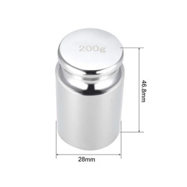 sourcing map Calibration Weight 200g M1 Precision Chrome Plated Steel for Digital Balance Scales