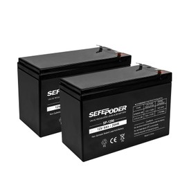 SEFEPODER 12V 9Ah Rechargeable Sealed Lead Acid Battery（SLA） 2 Pack (F2 Terminals)