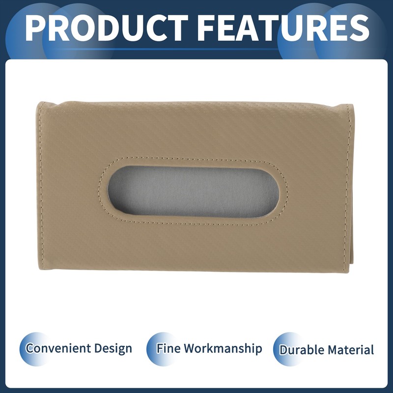HEROFFIX Car Tissue Holder Car Tissue Box Organizer Carbon Fiber