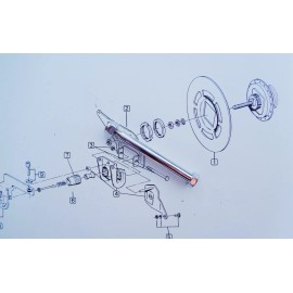 replacement for Schwinn Schwinn Disc Brake Mounting Bolt /Nut Krate Bicycle-Manta Ray 1972-73 Disc Brake