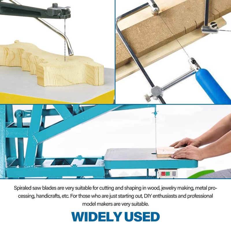 VooGenzek 12 Spiral Scroll Saw Blades, 5# Teeth, for Wood