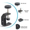Forhandy Pack of 2 C Clamp, Adjustable Clamping Range is