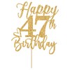 Decoración para tartas de feliz cumpleaños 47, decoraciones de cumpleaños