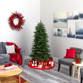 Nearly Natural 6ft. South Carolina Fir Artificial Christmas Tree with 450 Clear Lights and 1598 Bendable Branches