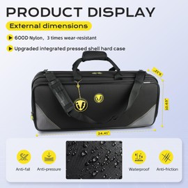 Omebaige Sax Cases, Lightweight Alto Sax Case for Eb Alto Saxophone; (IF-ALTOSAX-SQUARE02)