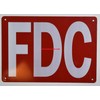 2 (Two) Pcs Fdc Sign (Aluminium, Reflective, Red,7X10)