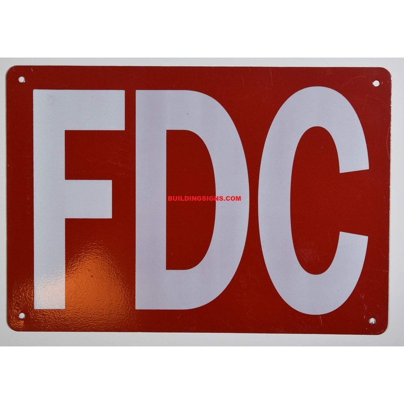2 (Two) Pcs Fdc Sign (Aluminium, Reflective, Red,7X10)