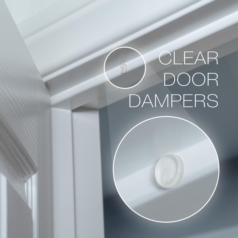 Enhanced Door Silencer Strike Plate with Adhesive Bump Stops -