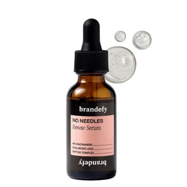 Brandefy No Needles - Niacinamide Serum, Peptides and Hyaluronic Acid. Hydrating & Plumping Serum for Bright, Smooth, Firm & Dewy Skin, 1oz, Made In The US