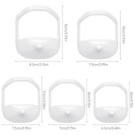 5 PCS Goat Beard Shaving Styling Template for Men, Different Size Goatee Trimming Stencil, Beard Shaper Styling Tool for Hairline Line-up, Sideburns, Mustache