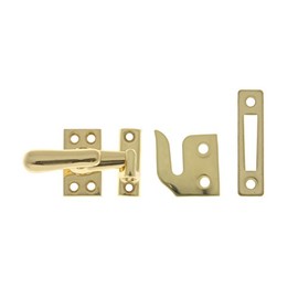 idh by St. Simons 21013-003 Professional Grade Quality Genuine Solid Brass Small Casement Fastener, Polished Brass