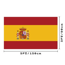 Spain Flag Funny Spainish National Banner 3X5 FT Indoor Walls, Outdoor Gardens, Decks, Car, Flags Decorations (Spain)