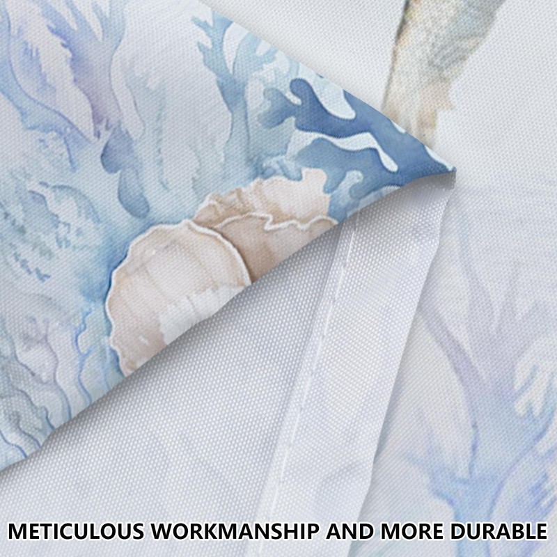 APROPHIC Shower Curtain Blue Summer Ocean 180 x 180 cm,