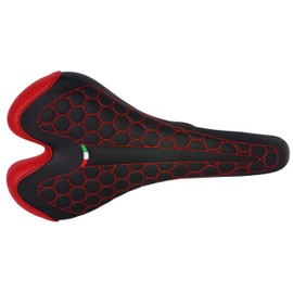 Selle Montegrappa FatBike Bicycle Saddle MTB Trekking Unisex SM 4010 in 6 Colors Made in Italy black-red