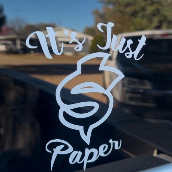 It's Just Paper Decal - 6in:_Red