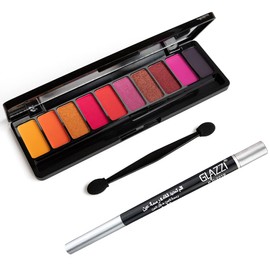 Vtrem 10 Colors Eyeshadow Palette and Eyeliner Matte Neutral Shades Waterproof Blendable Eye Shadow Highly Pigmented Eye Makeup Palettes Long-lasting Eyeliner