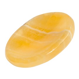 Yellow Calcite Worry Stones – Crystal Thumb Worry Stone for Anguish, Stress – Relaxing & Soothing Balance Stones for Meditation, Relief – Healing Stones & Crystals for Men, Women