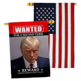 Trump Flag Trump Mugshot Flags Wanted Reward Poster Making America Again 2024 Mug Shot Home American Banner Pack Wall Patio Porch Outdoor Decorations Room Tapestry Sign Men, Gift for Him Made in USA